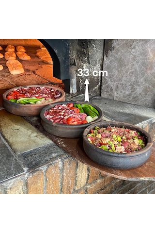 Toprak Güveç Tava- Fırın Kabı Toprak Tepsi 33 cm 5-6 kişilik Diğer