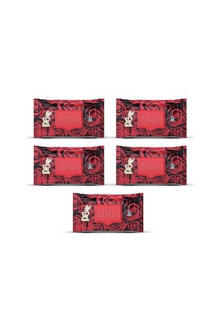 5 Paket Red Rose Islak Havlu Mendil 90 Adet Kapaklı Gül Kokulu Tekli