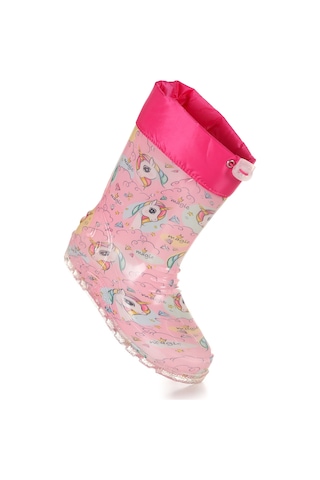 Kiko Kids Unicorn Su Geçirmez Kız Çocuk Yağmur Çizmesi Pembe - Turkuaz Pembe - Turkuaz