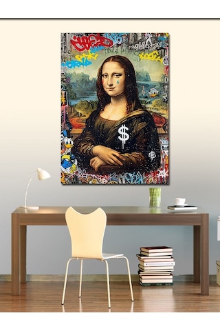 Kanvas Tablo Dolar Mona Lisa 50cmx70cm