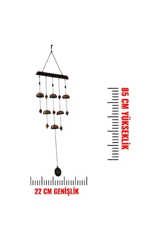 T.concept Demir Fil Halkalı Rüzgar Çanı 85 Cm