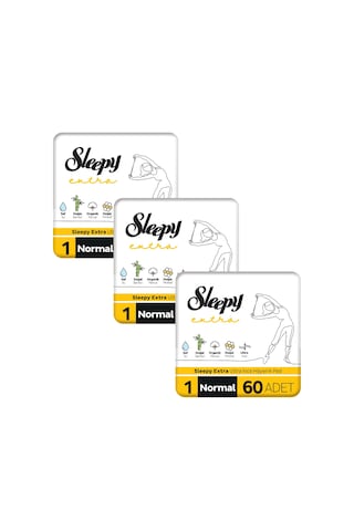 Sleepy Extra Ultra İnce Normal Hijyenik Ped 3 x 60'lı