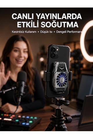 Telefon Soğutucu Fan Güçlü Hava Akışı İle Etkili Soğutma - Lisinya Standart