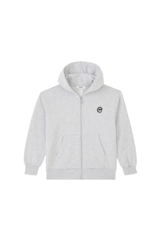 Msgm Çocuklar Için Fermuarlı Kapüşonlu Sweatshirt Gri