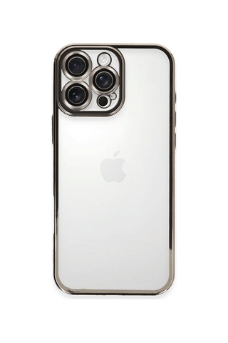 Apple iPhone Uyumlu Uyumlu 16 Pro Max Kılıf Razer Lensli Silikon - Titanyum Gri