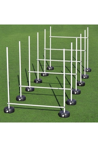 Leyaton Slalom Takımı Boş Futbol Antrenman Slalom Takımı 12' li Beyaz - Siyah