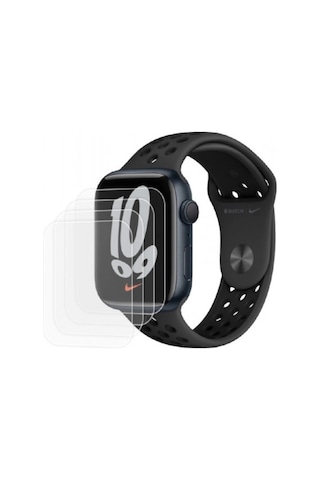 Apple Uyumlu Watch Nike Series 7 45mm Ön Darbe Emici Ekran Koruyucu Nano Cam (4 Adet)