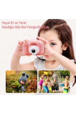 Çocuk Fotoğraf Makinesi + Şifreli Kumbara Seti Eğitici Oyuncak  Kamera Ve Para Kasası