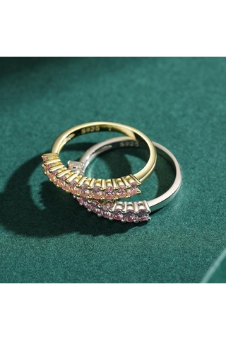 Altın Tancise Klasik 925 Ayar Gümüş Zirkon Yüzük Bayanlar Takı Düğün Promise Parti Hediye 6