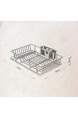 Geseus Home Tek Katlı Tabaklık Bulaşıklık Mat Siyah Kb003s Siyah