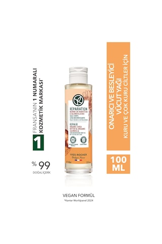 Çok Kuru Ciltler İçin Kalıcı Onarıcı Ve Besleyici Vücut Yağı 100 Ml
