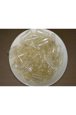 Flore Shop Boş Kapsülü 0'' Küçük Boy 600 MG Şeffaf Bitkisel Jelatin 50