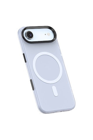 Apple Uyumlu iPhone 17 Air  Kılıf M-safe Şarj Özellikli Benks Lucid Armor Magnetik Kapak Açık Mavi Açik Mavi
