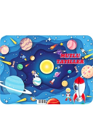 Gen-of Uzay Temalı 27x36 Karton İlkokul Yatay Karne Kabı 1 Adet