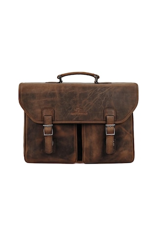 Hakiki Dana Deri Crazy Horse Koyu Camel Erkek Büyük Boy Laptop & Evrak Çantası 9928-zkc-134101 Siyah