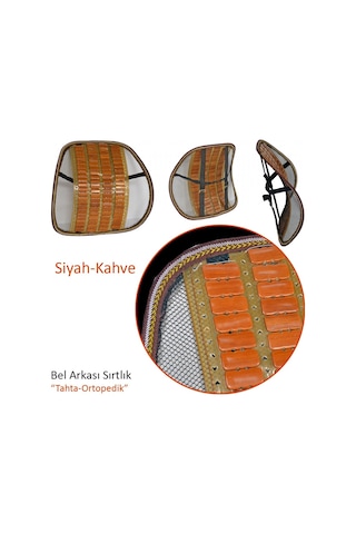 Carub Bel Arkası Sırtlık Tahta Ortopedik Siyah-kahve Br4819106