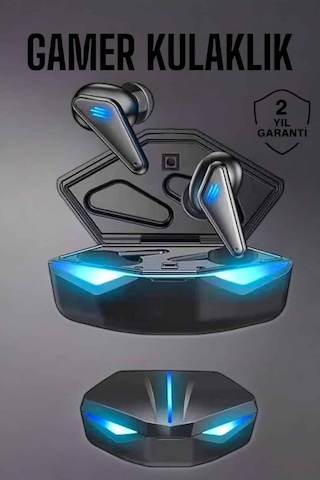 Bluetooth Oyuncu Kulaklığı Led Işıklı Kablosuz Anc Özelliği Kulak Içi
