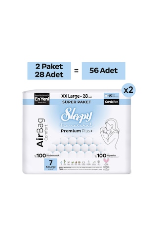 Bio Natural Premium Plus Airbag Comfort Avantaj Paketi Bebek Bezi 7 Numara Xxlarge 56 Adet