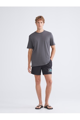 Lcw Swımwear Siyah Kısa Boy Squid Game Baskılı Erkek Deniz Şortu