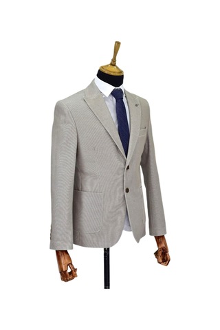 Erkek Tek Spor Ceket Çift Yırtmaçlı Bgl-st04512 Bej
