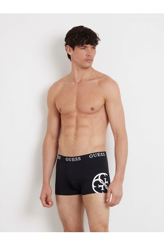 Guess Placed Logo Erkek Siyah 3'lü Boxer Paketi U4rg04k6yw0-jblk Siyah