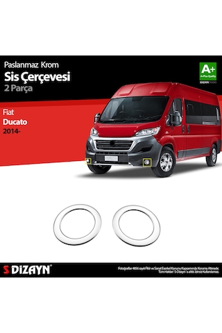 S-Dizayn  Fiat Ducato Krom Sis Farı Çerçevesi 2 Prç 2014 Üzeri