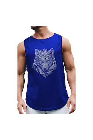 Bluu Wolfart Kolsuz Sporcu T-shirt Tank Top Spor Atlet