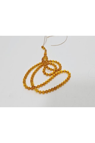 Doğal Kaya Damla Kehribar Tesbih 99luk 6,5mm 16,20 Gram