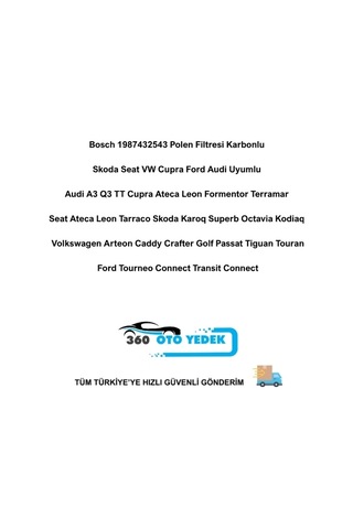 Bosch 1987432543 Polen Filtresi Karbonlu Skoda Seat Vw Cupra Ford Audi Uyumlu