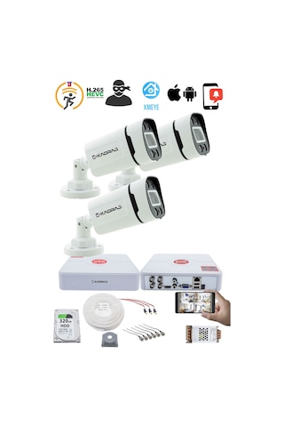 3 Kameralı Set - Gece Renkli 5mp Sony Seculensli Kdj-3s-4w-p