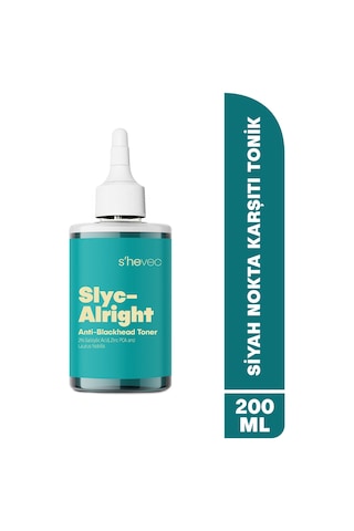 She Vec Slyc-Alright Salisilik Asit Sivilce ve Siyah Nokta Karşıtı Arındırıcı & Canlandırıcı Bha Tonik 200 ML