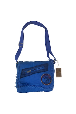 Old Cotton Cargo Vintage Küçük Salaş Unisex Günlük Çapraz Postacı Çantası S Boy 26x20cm Mavi