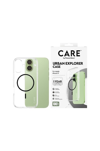 Care By Panzerglass Flagship Apple Uyumlu iPhone 17 Transparent Urban Explorer Siyah Magsafe Kılıf