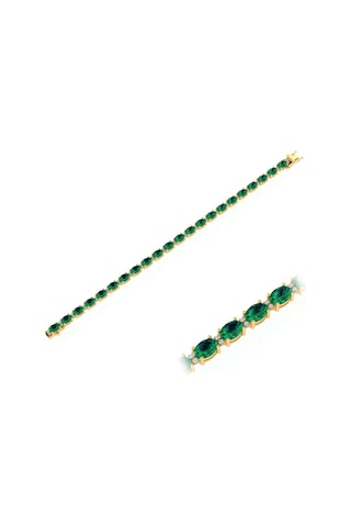 10,30 Karat Pırlantalı Zümrüt Bileklik