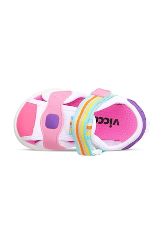Vicco Flow Iı Cırtlı Hafif Taban Kız Bebek Sandalet 332.24y.202 Beyaz - Pembe