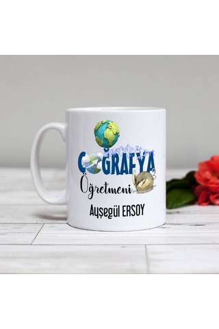 Kişiye Özel Coğrafya Öğretmeni Kupa Bardak Ha06