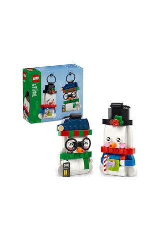 LEGO® Kardan Adam Süsleri 40812 – 6+ Yaş Çocuklar için 2 Kardan Adam Figürü İçeren Yılbaşı Ağacı Süsü Oyuncak Yapım Seti (168P)