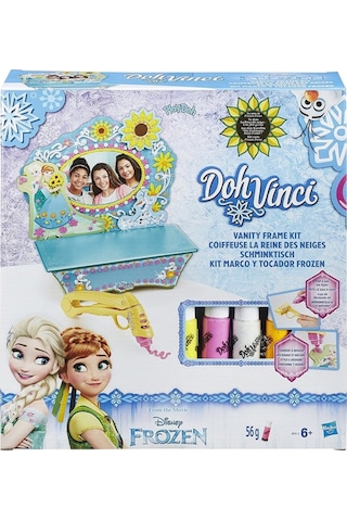 Lisanslı-Doh Vinci Frozen Makyaj Masası Tasarım Seti B5512