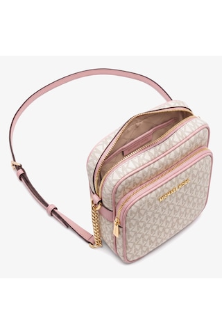 Michael Kors Jet Set Travel Kadın Logolu Çapraz Omuz Çantası 35f1gtvc2b Vanilla Blush Signature Krem