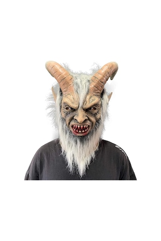 Qianfan Lucifer Boynuzlu Maske Korkutucu Şeytan Krampus