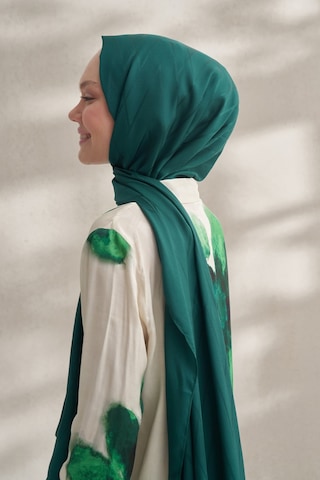 Armanda Krep Jakar Prizma Desen Şal - 70 X 190 Zümrüt