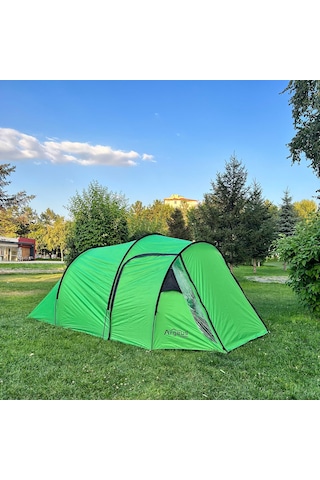 Family 4 Kişilik Çadır - Argeus - Çift Tenteli Çadır - Aile Çadırı - Arg-202 - Geniş Bagajlı Çok Renkli