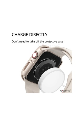 Novstrap Apple Uyumlu Watch 7/8/9 Seri 45mm İle Starlight Yıldız Işığı Ekran Kasa Koruyucu Kapak