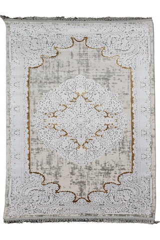 Nostalji Seri Gold Klasik Motifli Altı Kaymaz Makine Dokuma Halı 13418 Çok Renkli