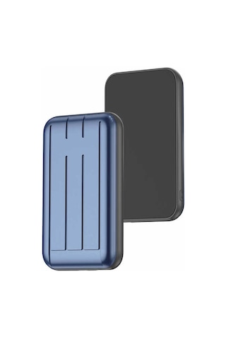 5000 Mah Magsafe Powerbank 15w Kablosuz Hızlı Şarj Led Göstergeli, Usb Çıkışlı Ve Type-c Girişli Mavi
