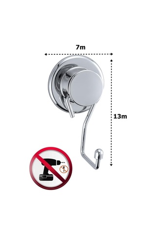 Geseus Ç.Ayna Krom Tekli Askı Askılık Vidasız Kendinden Yapışkanl Çok Renkli