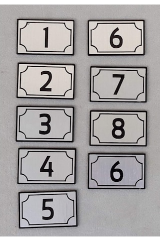 Gümüş Lazer Kesim Kapı Numarası - Daire Numarası