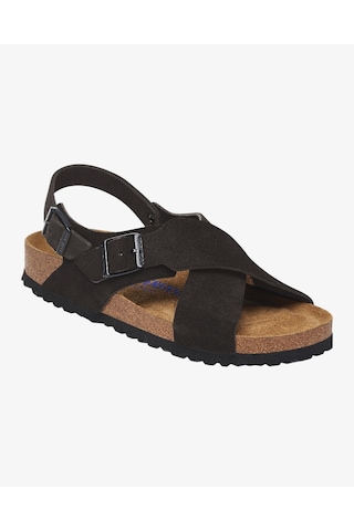 Birkenstock Tulum Suede Leather Kadın Siyah Sandalet 1029779 Siyah