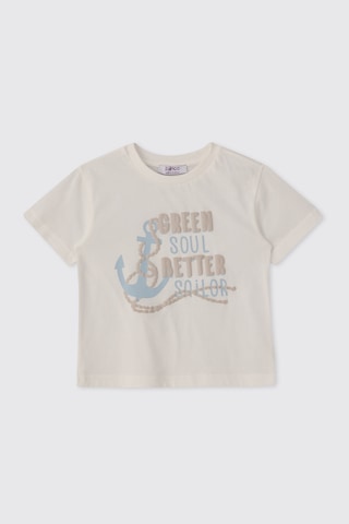 Panço Erkek Bebek Ekru 2'li Şortlu Takım Krem 2611BB17012
