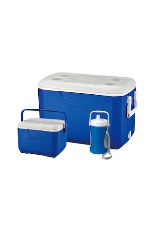 Soğutucu Buzluk Set - Coleman - 3-piece Cooler Combo 48 Qt - 45.4 Lt - Mavi Çok Renkli